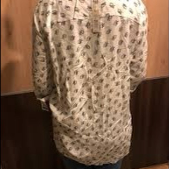 Max Studio black and white boyfriend blouse - Picture 4 of 9